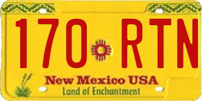 NM license plate 170RTN