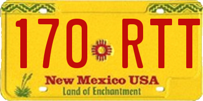 NM license plate 170RTT
