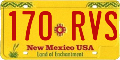 NM license plate 170RVS