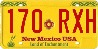 NM license plate 170RXH
