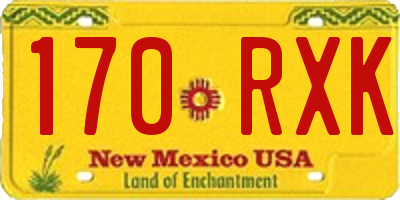 NM license plate 170RXK
