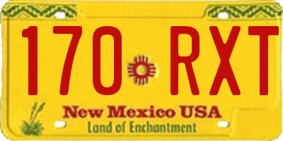NM license plate 170RXT