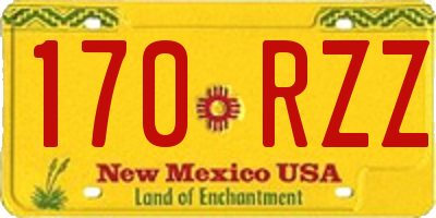 NM license plate 170RZZ