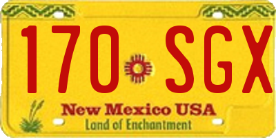 NM license plate 170SGX