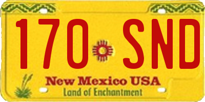 NM license plate 170SND