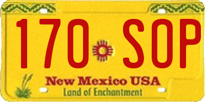NM license plate 170SOP