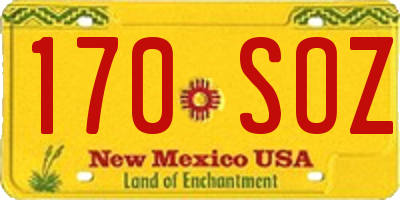 NM license plate 170SOZ