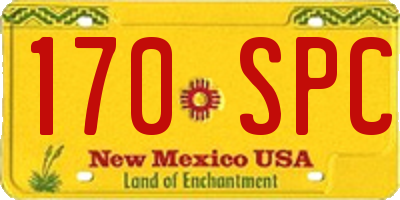 NM license plate 170SPC