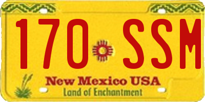 NM license plate 170SSM