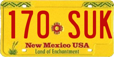 NM license plate 170SUK