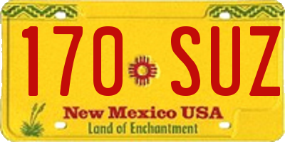 NM license plate 170SUZ