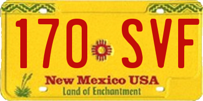 NM license plate 170SVF