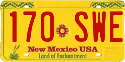 NM license plate 170SWE
