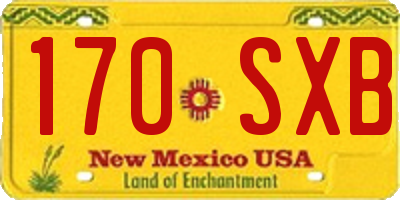 NM license plate 170SXB
