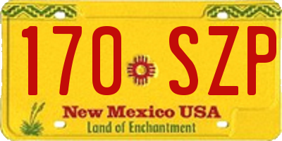 NM license plate 170SZP
