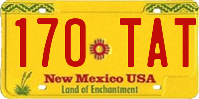 NM license plate 170TAT