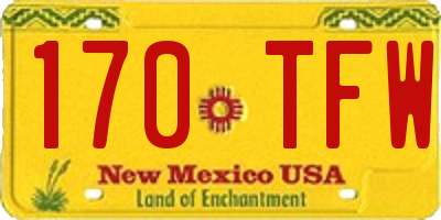 NM license plate 170TFW