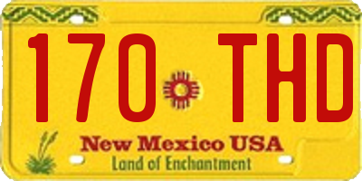 NM license plate 170THD