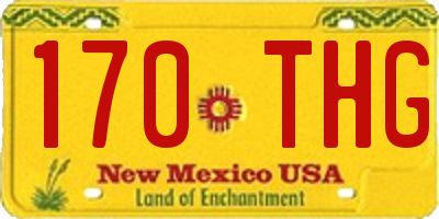 NM license plate 170THG