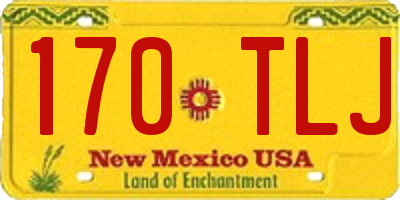 NM license plate 170TLJ