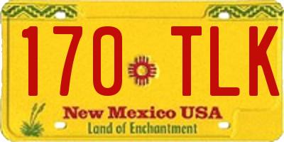 NM license plate 170TLK