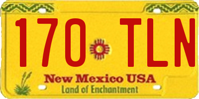 NM license plate 170TLN