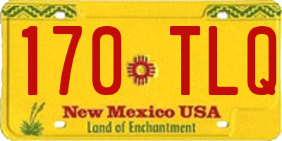 NM license plate 170TLQ