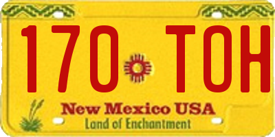 NM license plate 170TOH