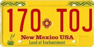 NM license plate 170TOJ