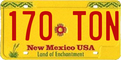 NM license plate 170TON