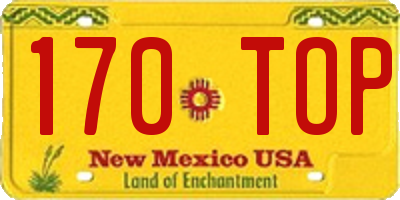 NM license plate 170TOP