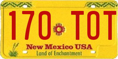 NM license plate 170TOT