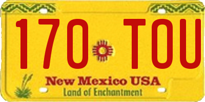 NM license plate 170TOU