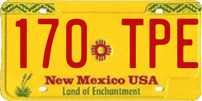 NM license plate 170TPE