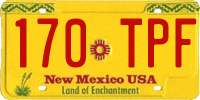 NM license plate 170TPF