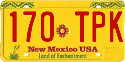 NM license plate 170TPK