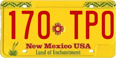 NM license plate 170TPO