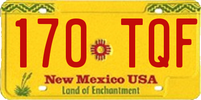 NM license plate 170TQF