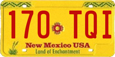 NM license plate 170TQI
