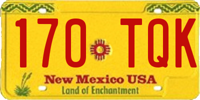 NM license plate 170TQK