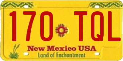NM license plate 170TQL