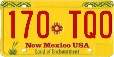 NM license plate 170TQO