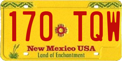 NM license plate 170TQW