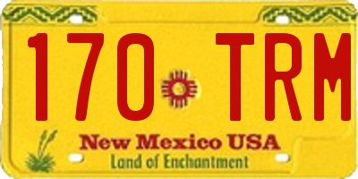 NM license plate 170TRM