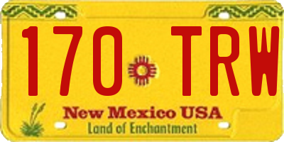 NM license plate 170TRW