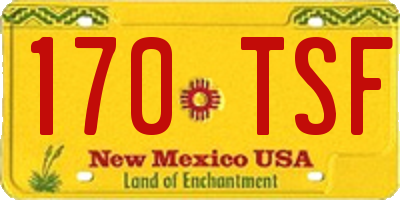 NM license plate 170TSF