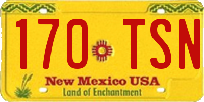 NM license plate 170TSN