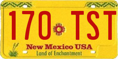 NM license plate 170TST
