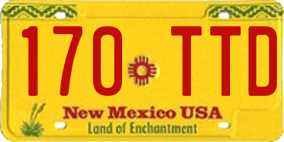 NM license plate 170TTD