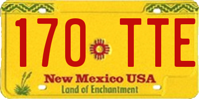 NM license plate 170TTE